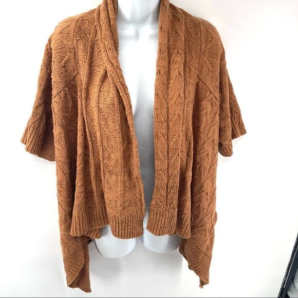 MM Couture Miss Me short sleeve sweater cable knit cardigan  wool large EUC - Picture 14 of 16